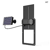 Μαύρη ηλιακή αυτόματη πόρτα για κοτέτσι. - I47